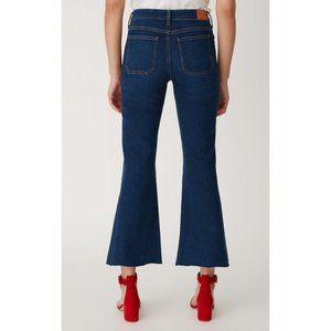 Mih Jeans Lou Jean - Dark Wash High Rise Cropped Bell Bottom Jeans